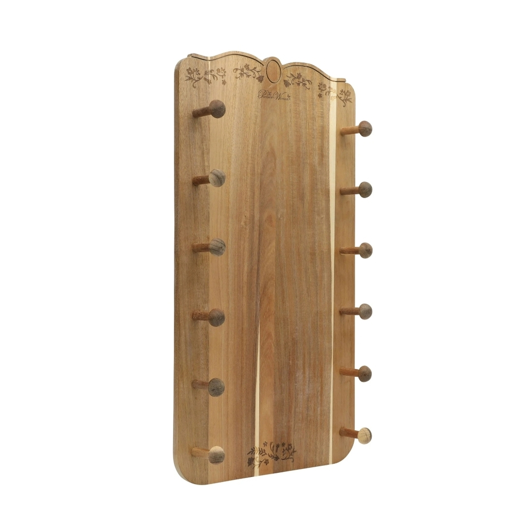 💜 New The Pioneer Woman Acaicia Wood Wall Rolling Pin Rack